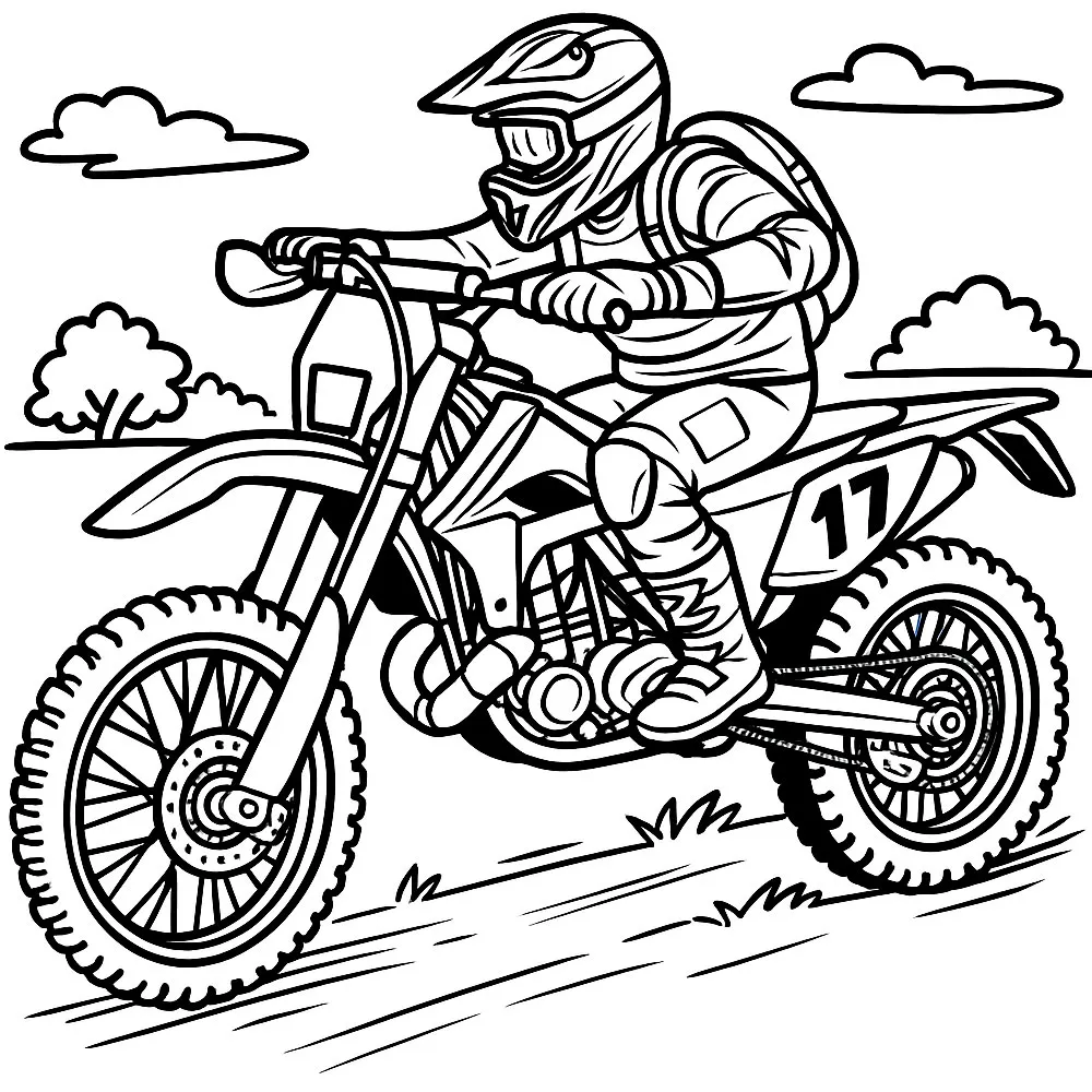 Pilote d'enduro moto