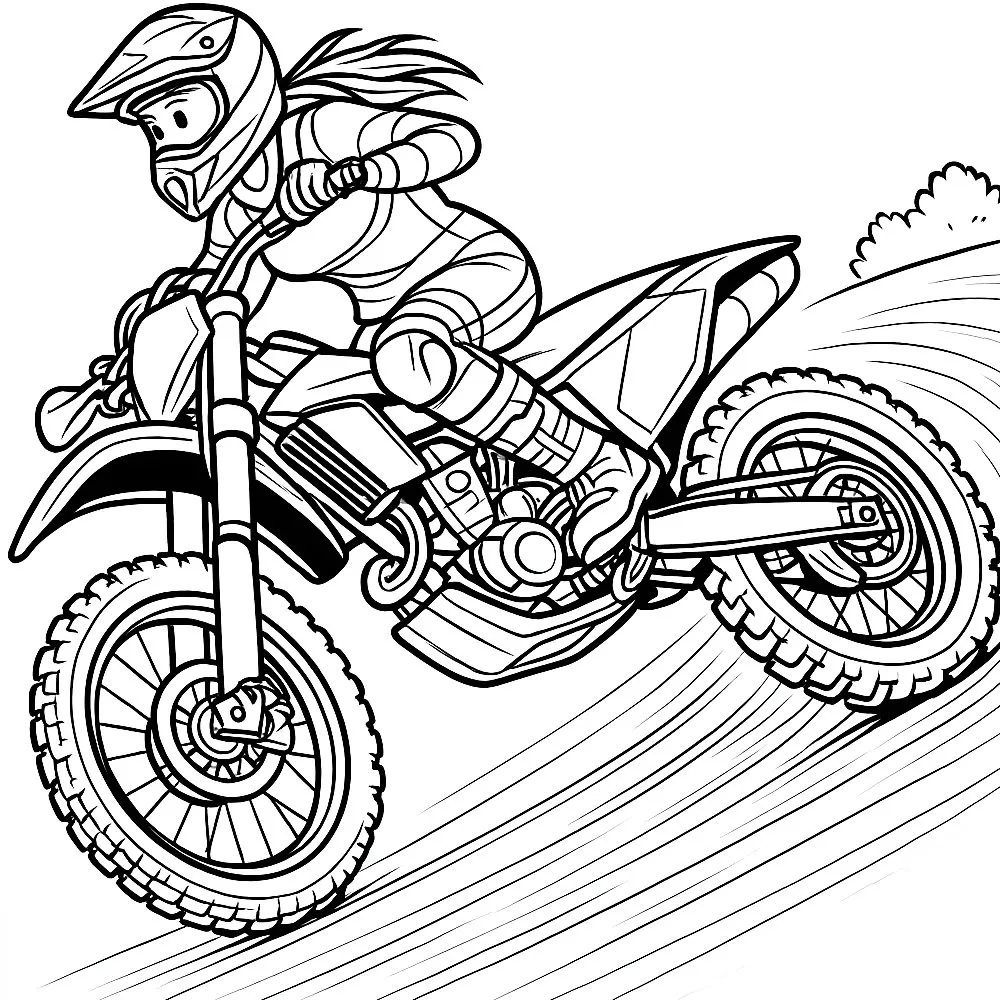 Pilote fille moto enduro