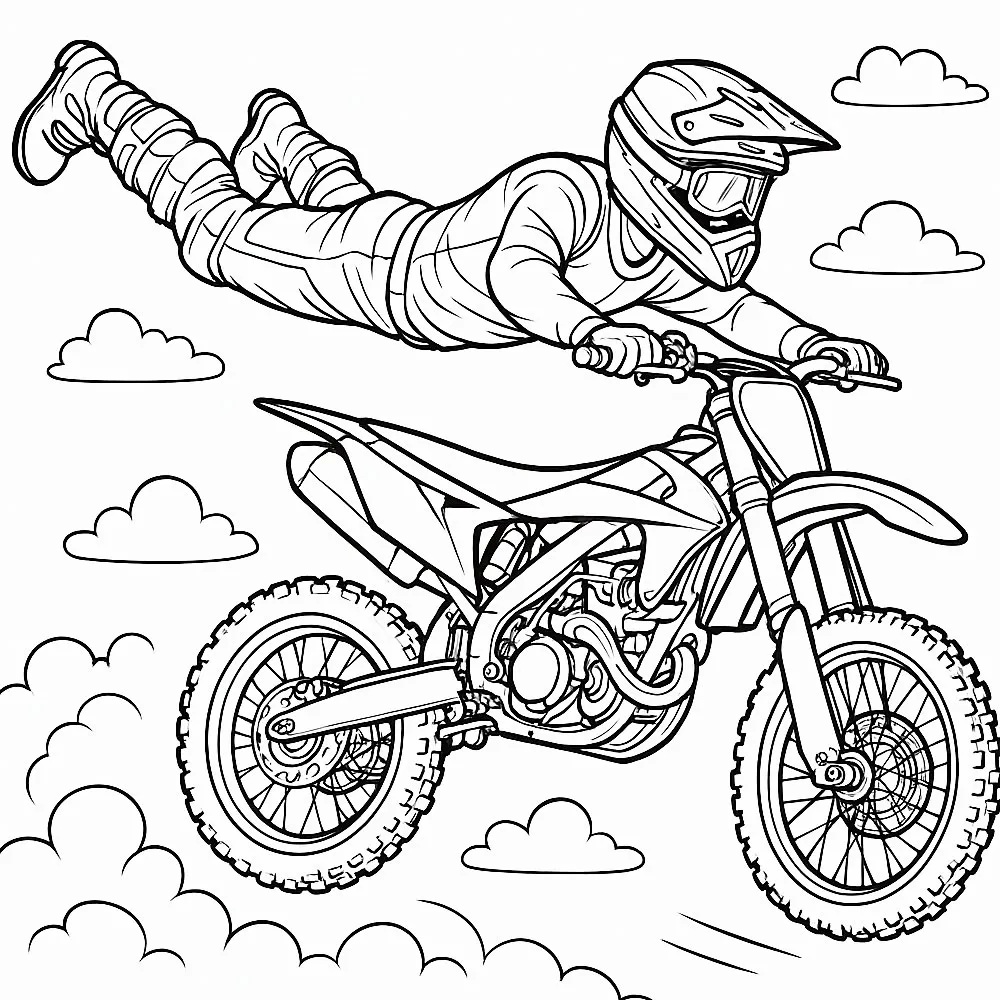 coloriage freestyle motocross