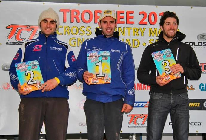 Le podium NCA de Montboucher : 1- Romain DUMONTIER 2- Romain BARBERGER 3- Elie VECCHI podium CRoss country 2013