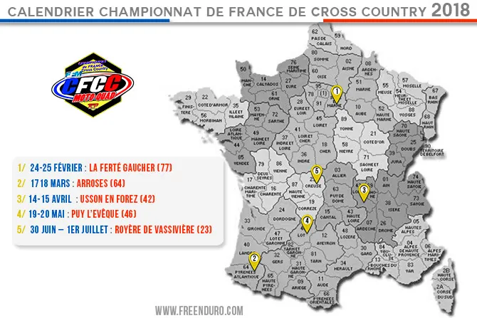 date cross country france 2018 moto quad 2