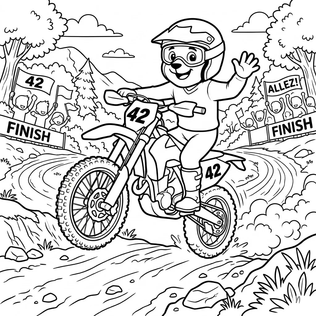 Pilote moto enfant