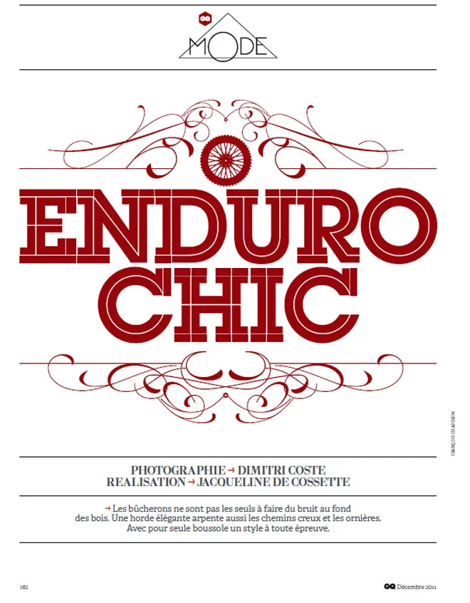 le texte d'introduction sur l'enduro chic du magazine GQ intro enduro chic