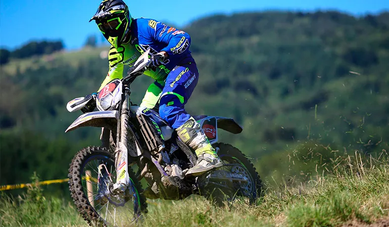 Fabien Planet était présent avec la toute nouvelle Shercio 250 SEF Factory dont c'était la toute première sortie en course fabien planet marc germain rand auvergne 2018