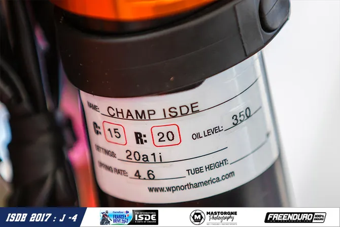 fourche KTM 2018 USA iSDE 2017
