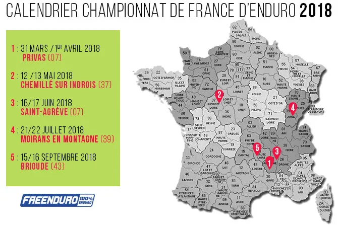 calendrier enduro France 2018