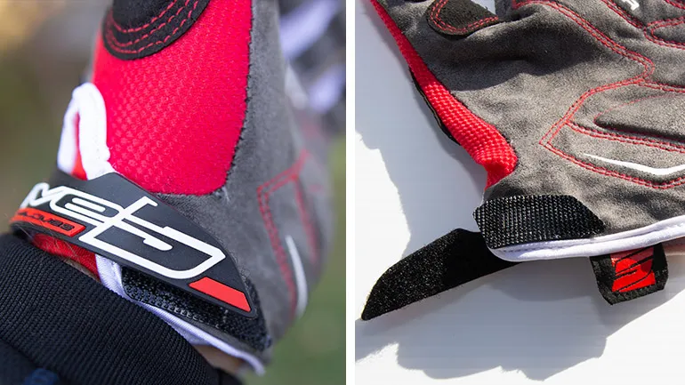 aperçu de la languette d'ajustement avec velcro au poignet gant FIVES MXF prorider s freenduro