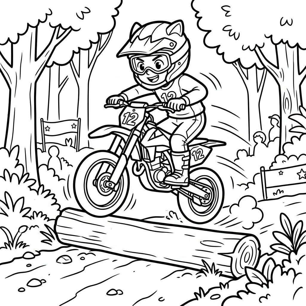 Pilote moto GNCC manga