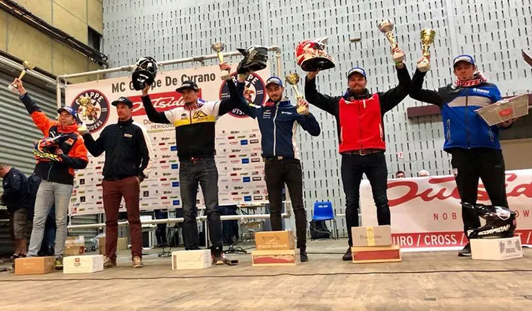 Julien Gauthier (à gauche) , Bellino, Miroir ,Beaud, Vissac, Dubost, voici le top 5 de cette Grappe 2018 grappe cyrano 2019 podium