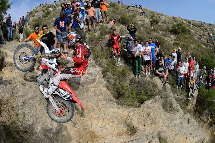Jeremy Joly dans une des partie hard du circuit au Portugal -Photo Dario Agrati Jeremy Joly Franchissement