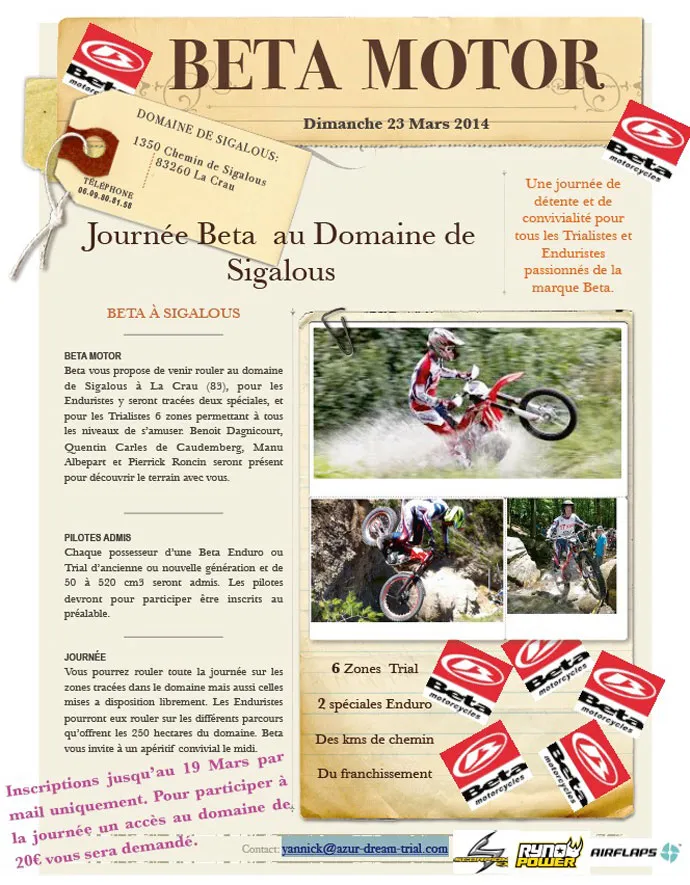 Journée Beta France enduro et  trial