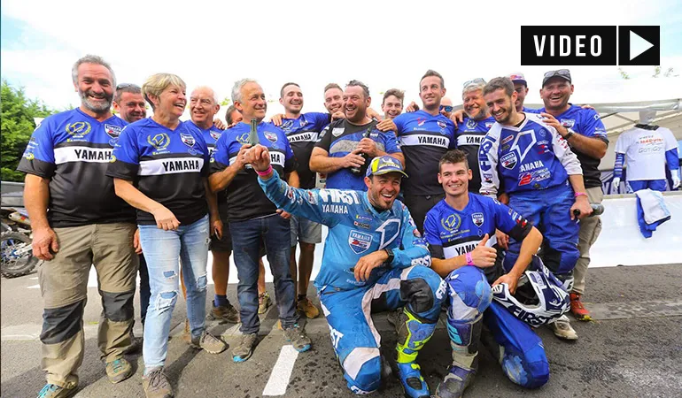 Julien Gauthier et toute l'équipe Yamaha B2R julien gauthier champion de france enduro 2018
