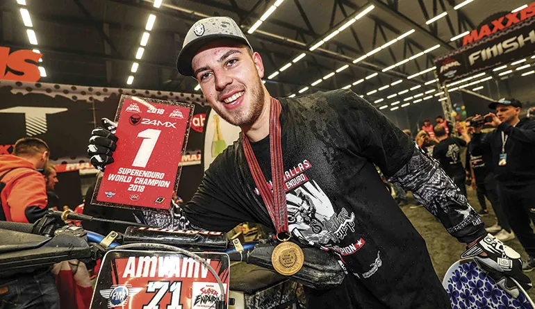 Kevin Gallas le champion du monde Junior à était utltra dominateur durant toute la saison kevin gallas champion super enduro 2018