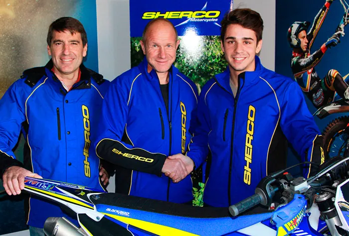 pilote enduro kirian Mirabet avec sherco