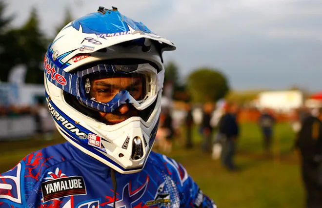 Marc Germain satisfait de sa course - photo M. Talayssat Marc Germain -Yamaha