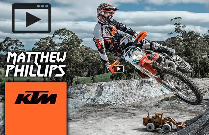 Matt Phillips vire à l'orange Matt Phillips chez KTM enduro
