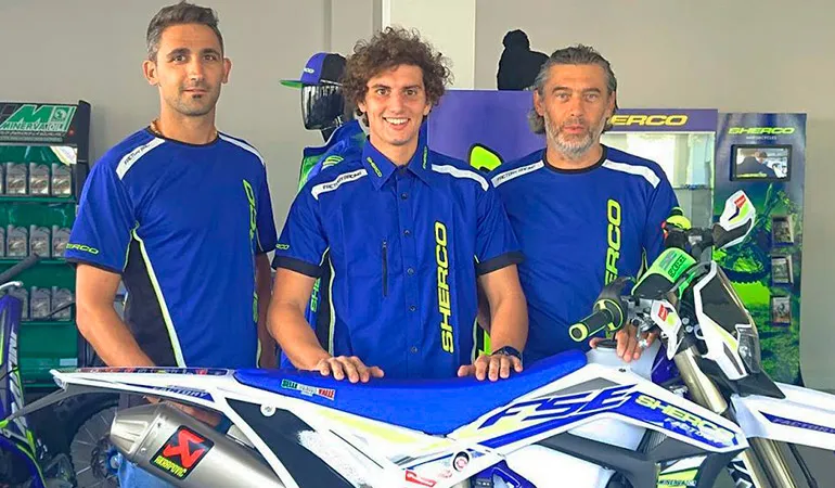 Jordan Curvalle , Mattéo Cavallo et Fabrizio Azzalin matteo cavallo Sherco endurogp 2019