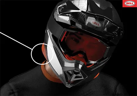 sytème MRP Bumpers casque Bell Moto-10