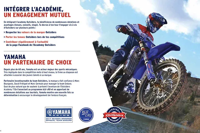 outisiders academy 2017 enduro yamaha