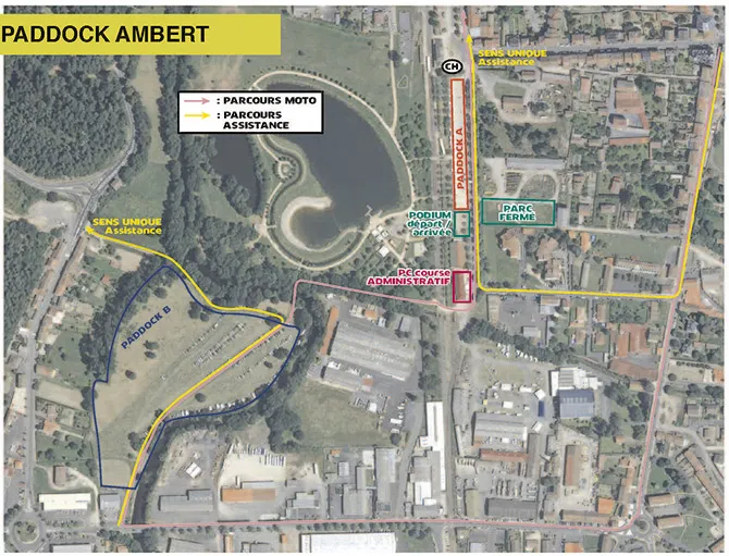 le plan des paddocks d'Ambert paddock ambert enduro france 2017