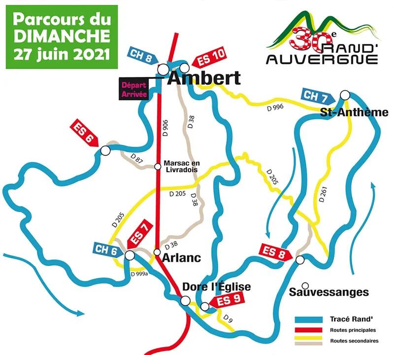 parcours rand auvergne 2021 DIMANCHE 2021