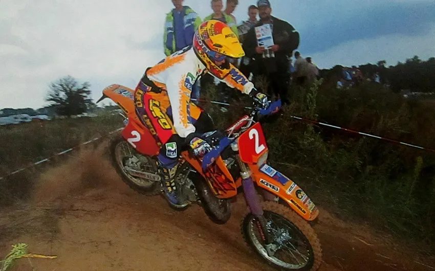 En 1996 au guidon d'une 125 KTM Farioli passeri 125 KTM farioli 1996