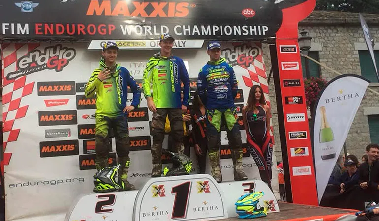 Podium Youth Cup 100% Sherco podium 125 enduro gp italie sherco