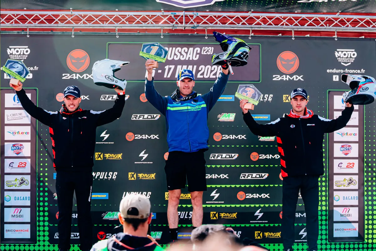 podium E3 boussac enduro france 2026 J2