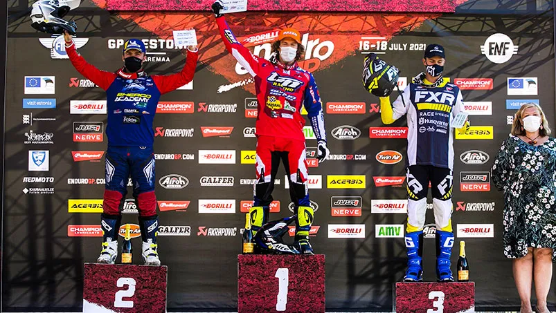 podium Junior Enduro GP Estonie 2021 J1