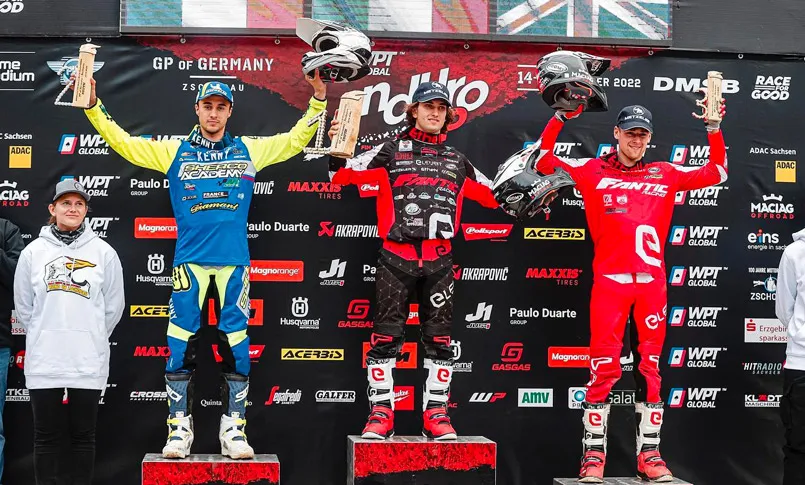 podium pilote YOUTH endurpoGP Allemagne 2022 J1