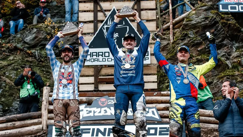 podium pilotes championnat du monde hard enduro 2021