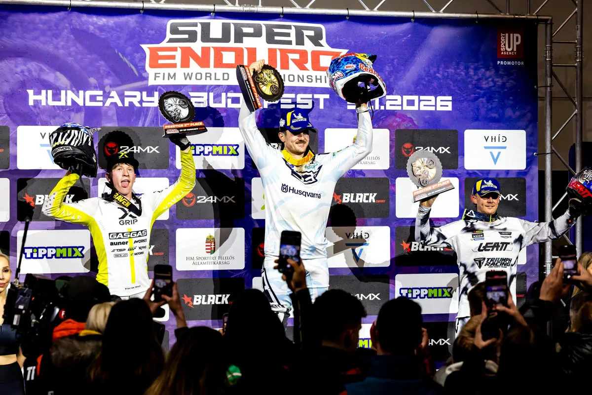 podium pilotes superenduro hongrie 2026