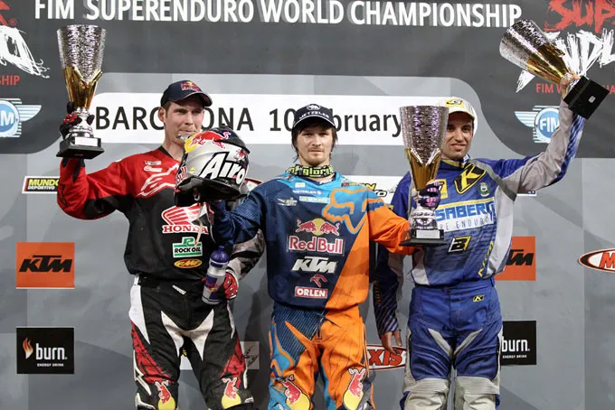 Le Podium Final: Taddy BLAZUSIAK, David KNIGHT, Alfredo GOMEZ Le Podium Final Super Enduro 2013