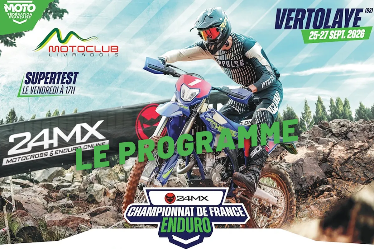 Affiche Championnat de France d'Enduro Vertolaye 2026