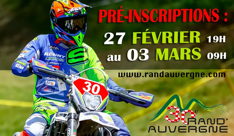 Inscription Rand'Auvergne 2020
