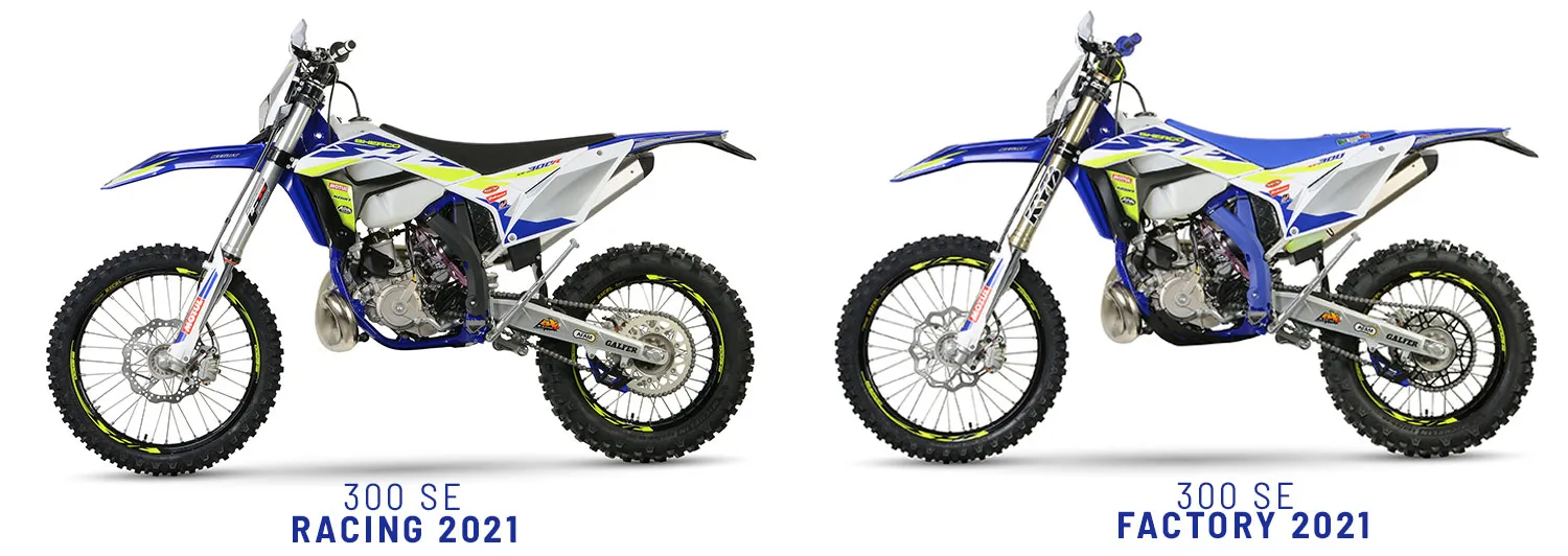 Les versions Racing et Factory héritent pour 2021 de décos identiques sherco 300 SE racing Factory 2021