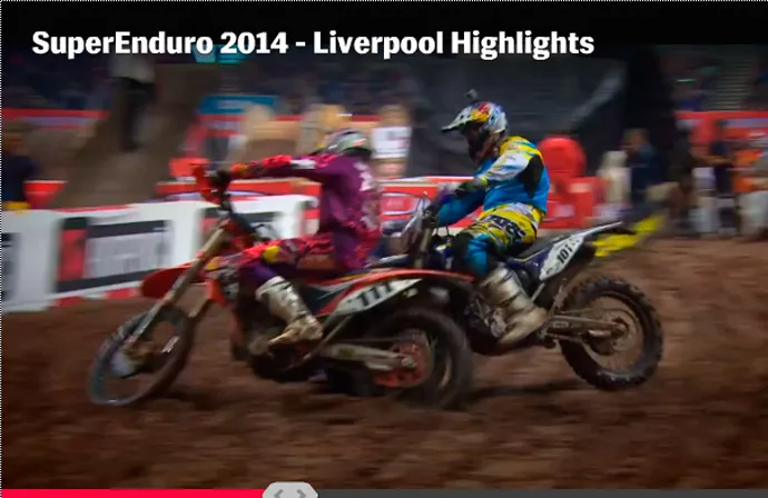 Un petit block pas de David Knight sur Blazusiak , ça chauffe en superenduro ! David Knight Super enduro Liverpool