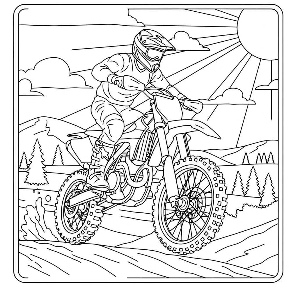 coloriage freestyle motocross