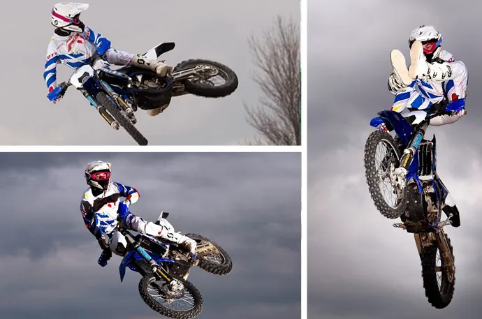 Théo à l'entrainnement en cross avec la sherco d'enduro ! - photo : Lionel Faure photographe Théo Bolley Bazerque à l'entrainnement avec la sherco