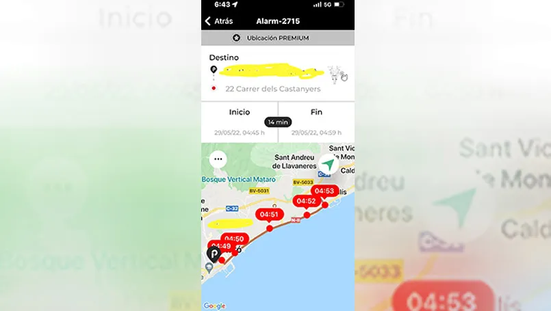 trace google gps komobi