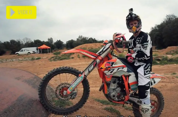 Taddy sur son terrain d'entrainnement privé en Espagne Taddy Blazusiak Super enduro technique